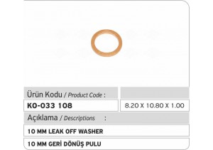 10 MM Geri Dönüş Pulu